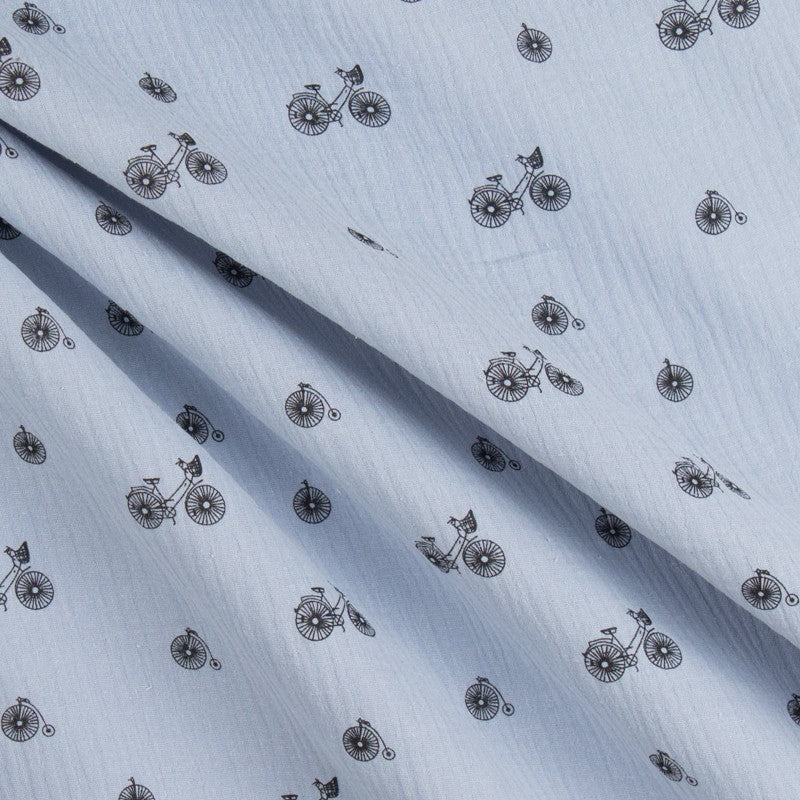 Bambula Algodão Bicicletas Azul - Ribes y Casals