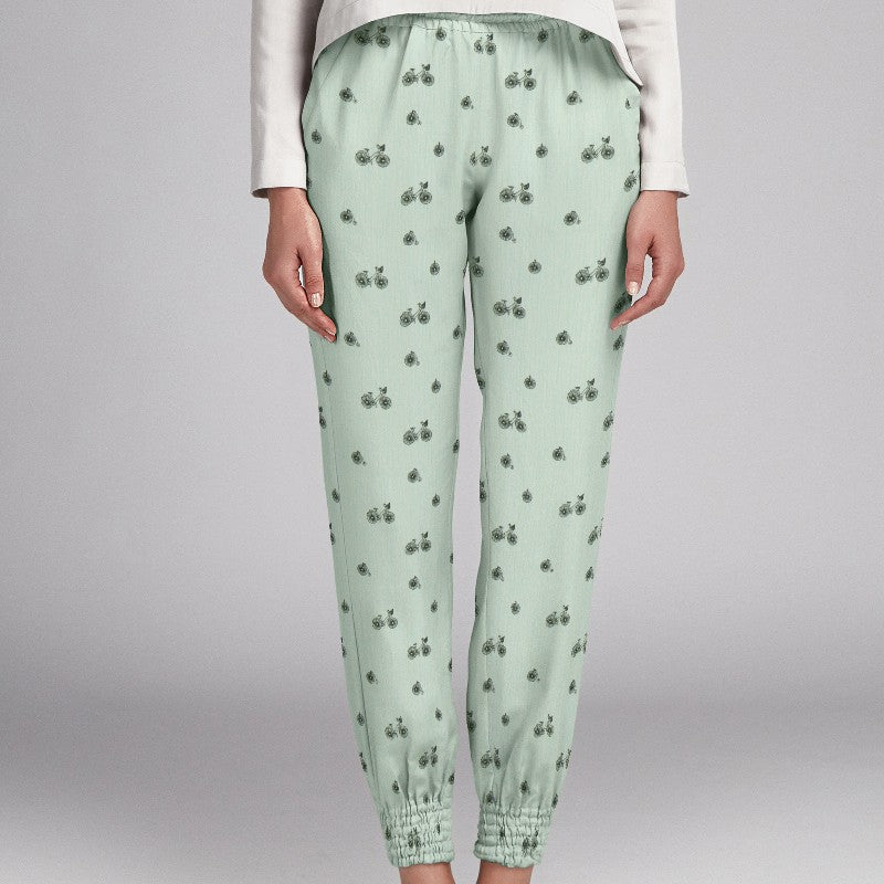 Bambula Algodão Bicicletas Menta - Ribes y Casals