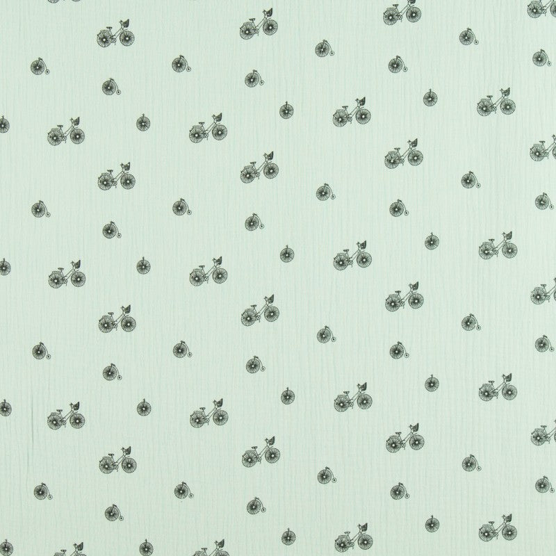 Bambula Algodão Bicicletas Menta - Ribes y Casals