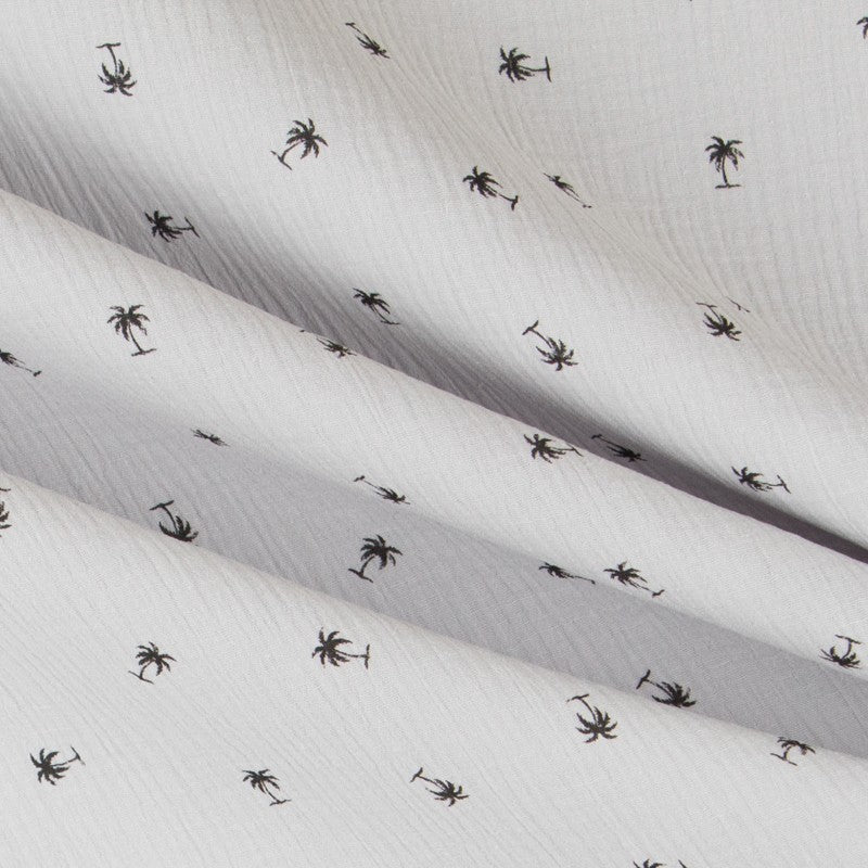 Bambula Algodão Palmeiras Cinza - Ribes y Casals
