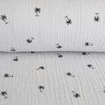 Bambula Algodão Palmeiras Cinza - Ribes y Casals