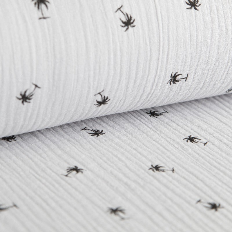 Bambula Algodão Palmeiras Cinza - Ribes y Casals