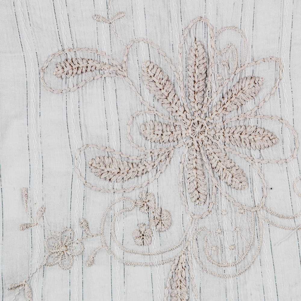 Bambula Poliéster Bordado Cinza - Ribes y Casals