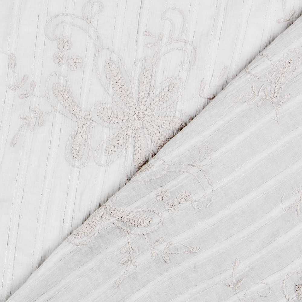 Bambula Poliéster Bordado Cinza - Ribes y Casals