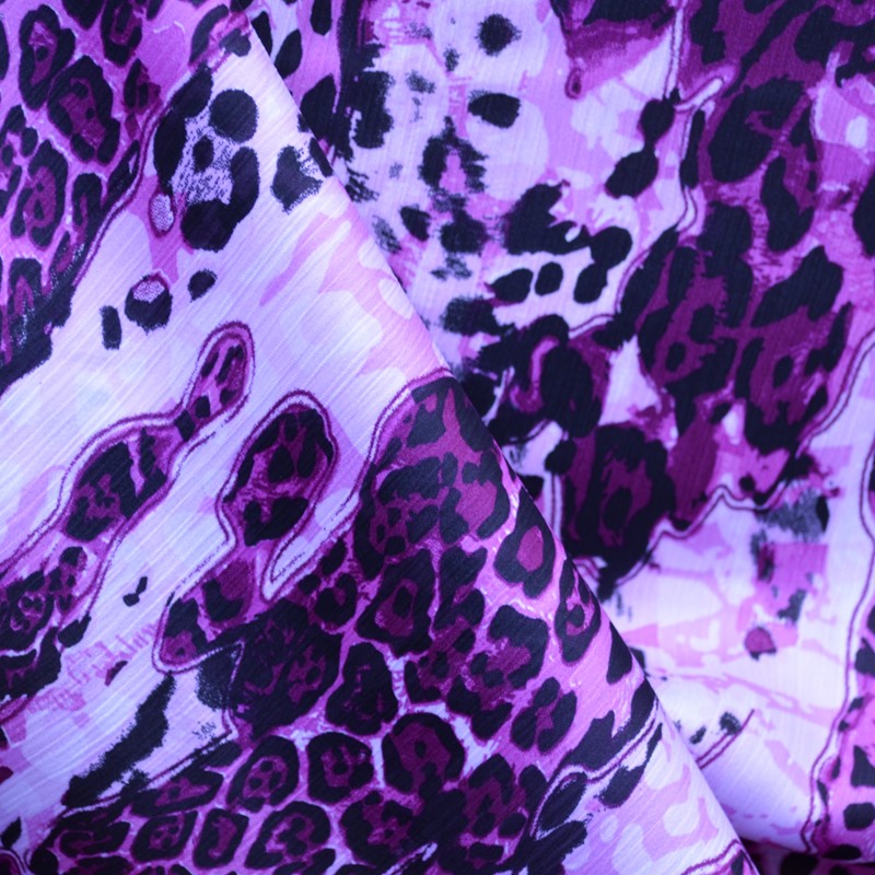 Bambula Satén Estampada Animal Fucsia - Ribes y Casals