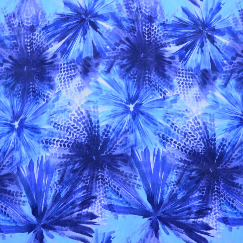 Bambula Cetim Estampada Azul - Ribes y Casals