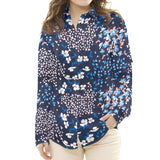 Bambula Cetim Floral Azul - Ribes y Casals