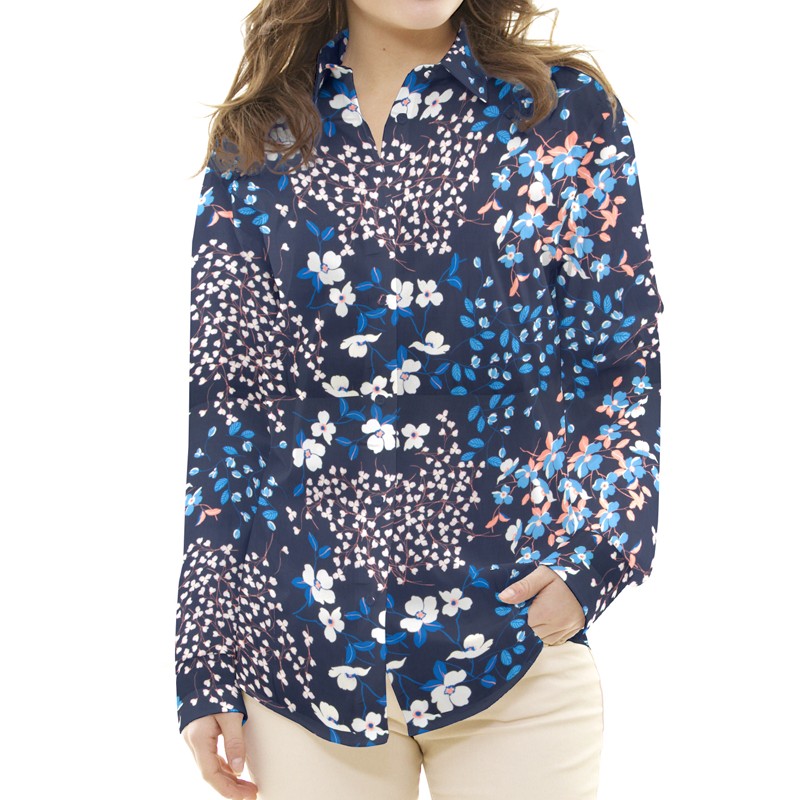 Bambula Cetim Floral Azul - Ribes y Casals