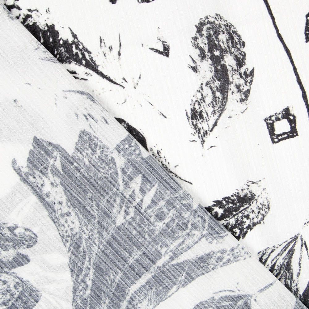 Bambula Cetim Floral Preto - Ribes y Casals