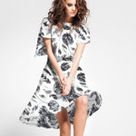 Bambula Cetim Floral Preto - Ribes y Casals