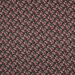 Viscose Faixas Florais Preta - Ribes y Casals