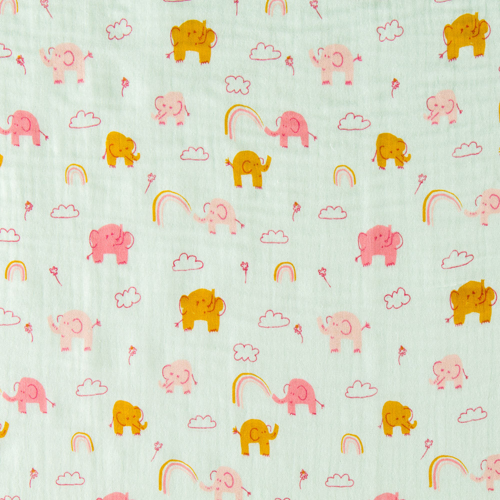 Bambula Algodón Elephant Verde Claro - Ribes y Casals