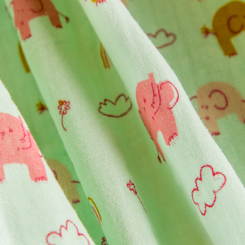 Bambula Algodón Elephant Verde Claro - Ribes y Casals