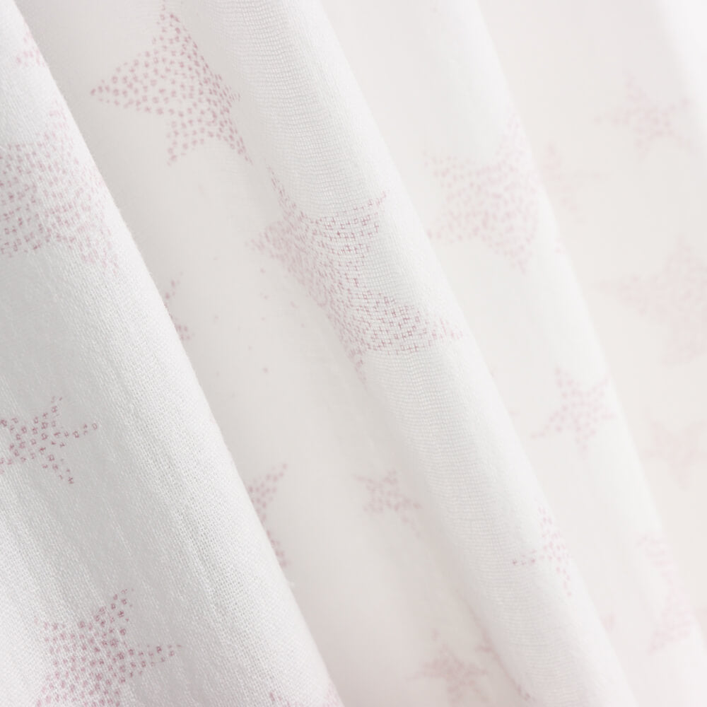 Bambula Rosa De Algodão Estampado Com Várias Estrelas - Ribes y Casals