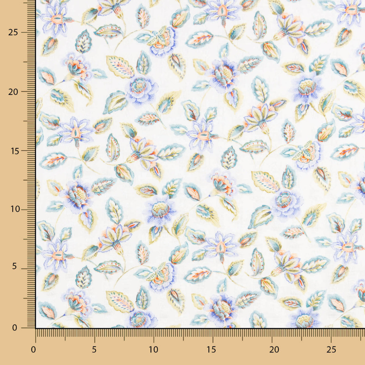 Bambula Algodão Flores Lilás - Ribes y Casals