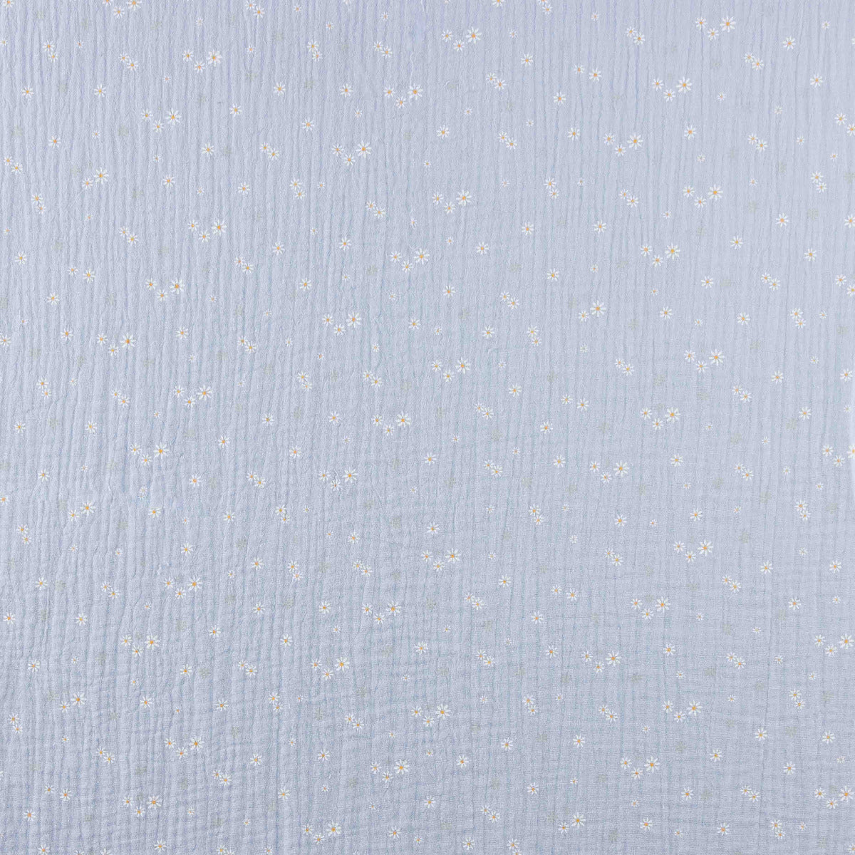 Musselina Algodão Azul Claro Margaridas - Ribes y Casals
