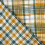 Dupla Gaze Vichy Reversível Verde-Ocre - Ribes y Casals