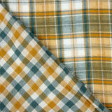 Dupla Gaze Vichy Reversível Verde-Ocre - Ribes y Casals