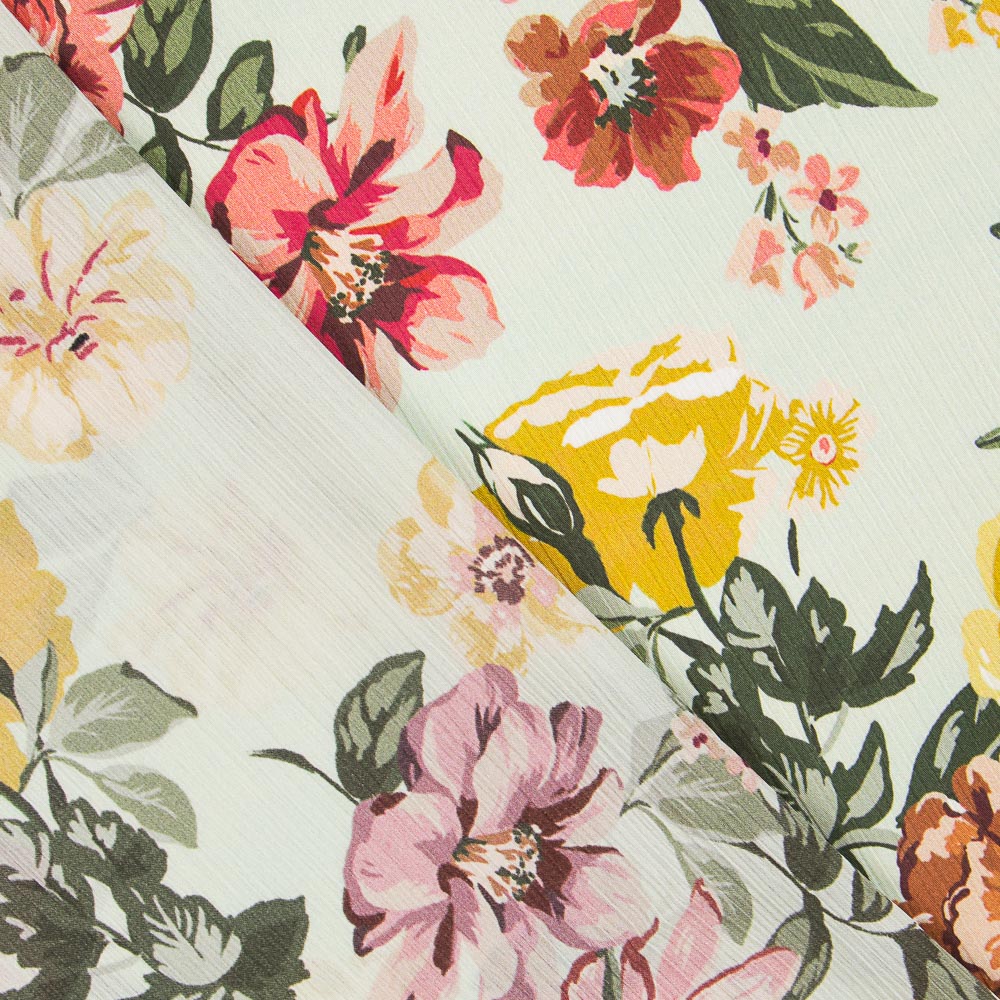 Bambula Flores Retro Verde Água - Ribes y Casals