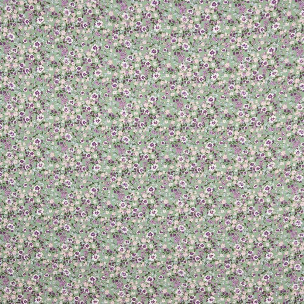 Bambula Viscose Floral Hortelã - Ribes y Casals