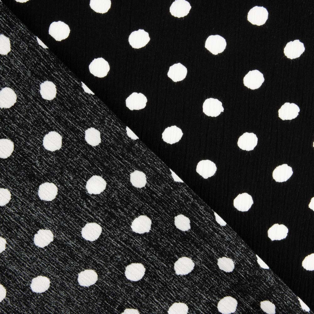 Bambula Viscose Mosqueado Preto - Ribes y Casals