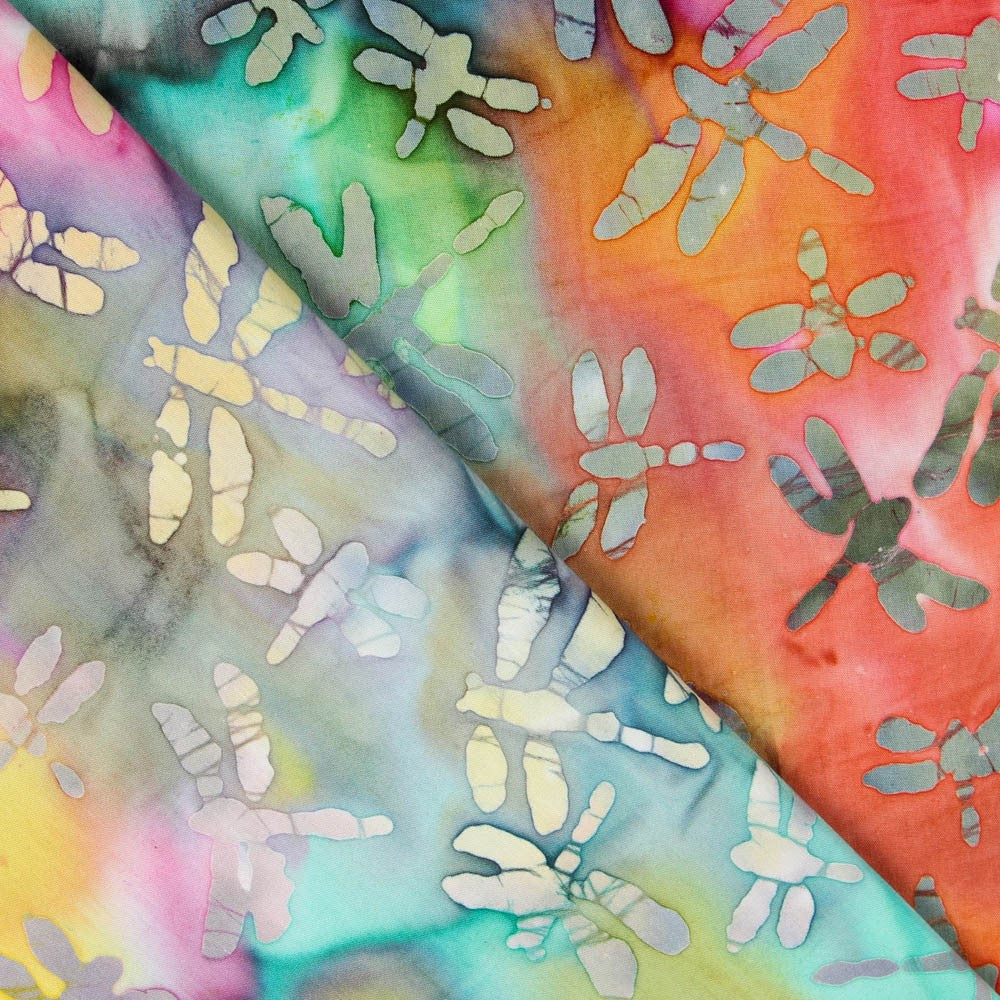 Popeline de Algodão Flor Tie Dye - Ribes y Casals