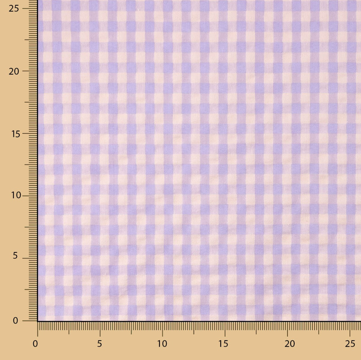 Mistura de algodão seersucker vichy – Lavanda - Ribes y Casals