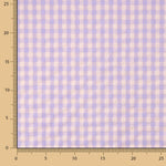 Mistura de algodão seersucker vichy – Lavanda - Ribes y Casals