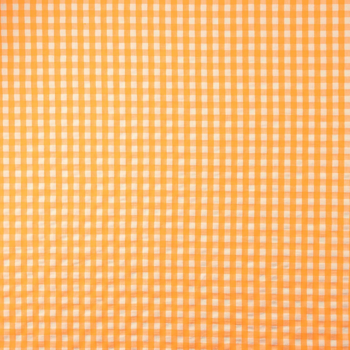 Batista Seersucker Vichy Naranja Flúor - Ribes y Casals