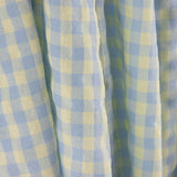 Algodão misturado com seersucker Vichy – Verde suave e azul - Ribes y Casals