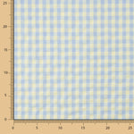 Algodão misturado com seersucker Vichy – Verde suave e azul - Ribes y Casals