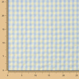 Algodão misturado com seersucker Vichy – Verde suave e azul - Ribes y Casals