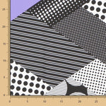 Tecido Bi-Stretch Patch Geo Malva - Ribes y Casals