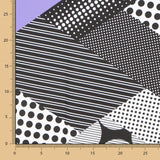 Tecido Bi-Stretch Patch Geo Malva - Ribes y Casals