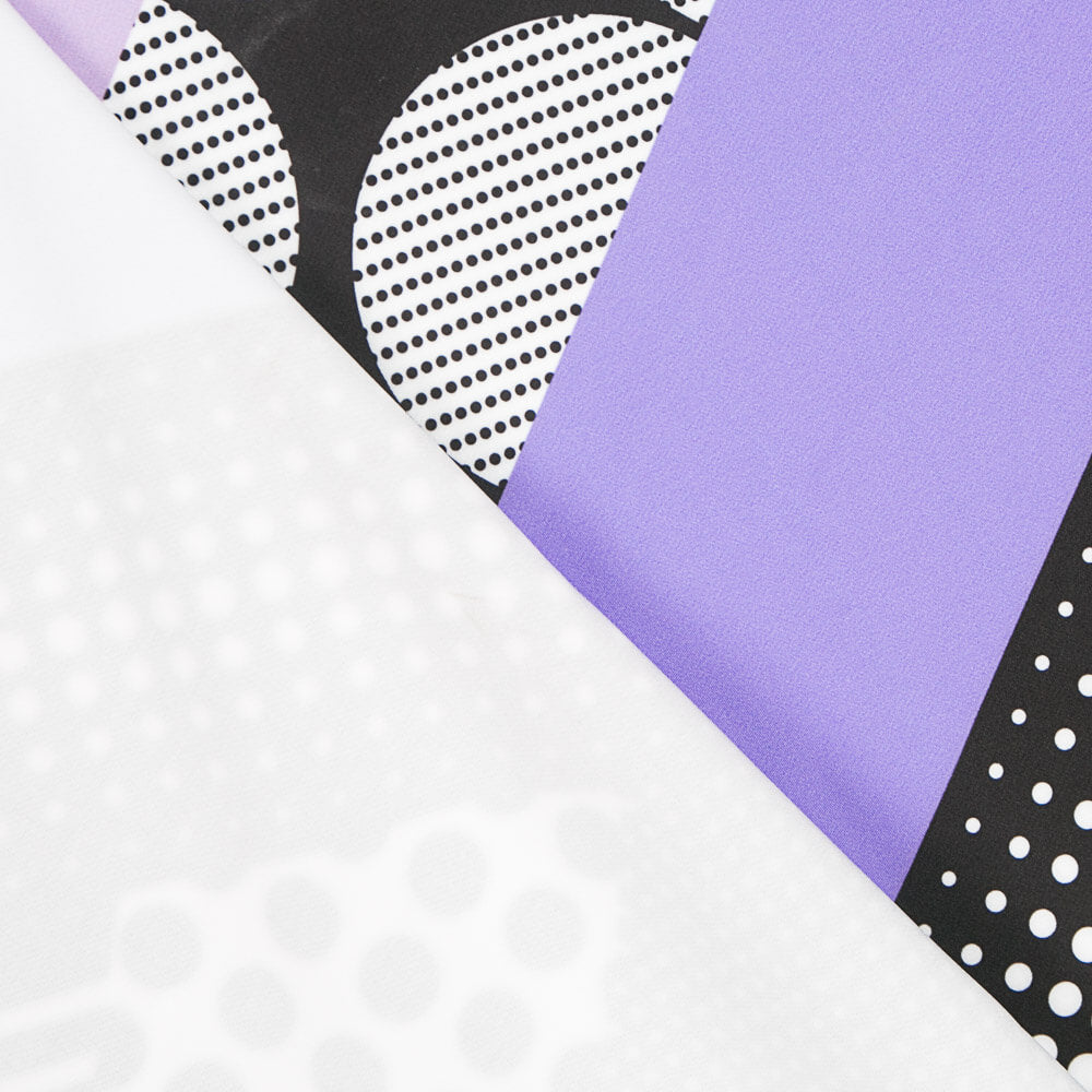 Tecido Bi-Stretch Patch Geo Malva - Ribes y Casals