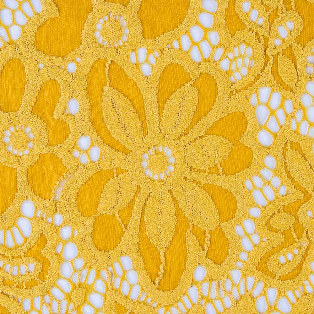 Renda Elástica Margaridas Amarela - Ribes y Casals