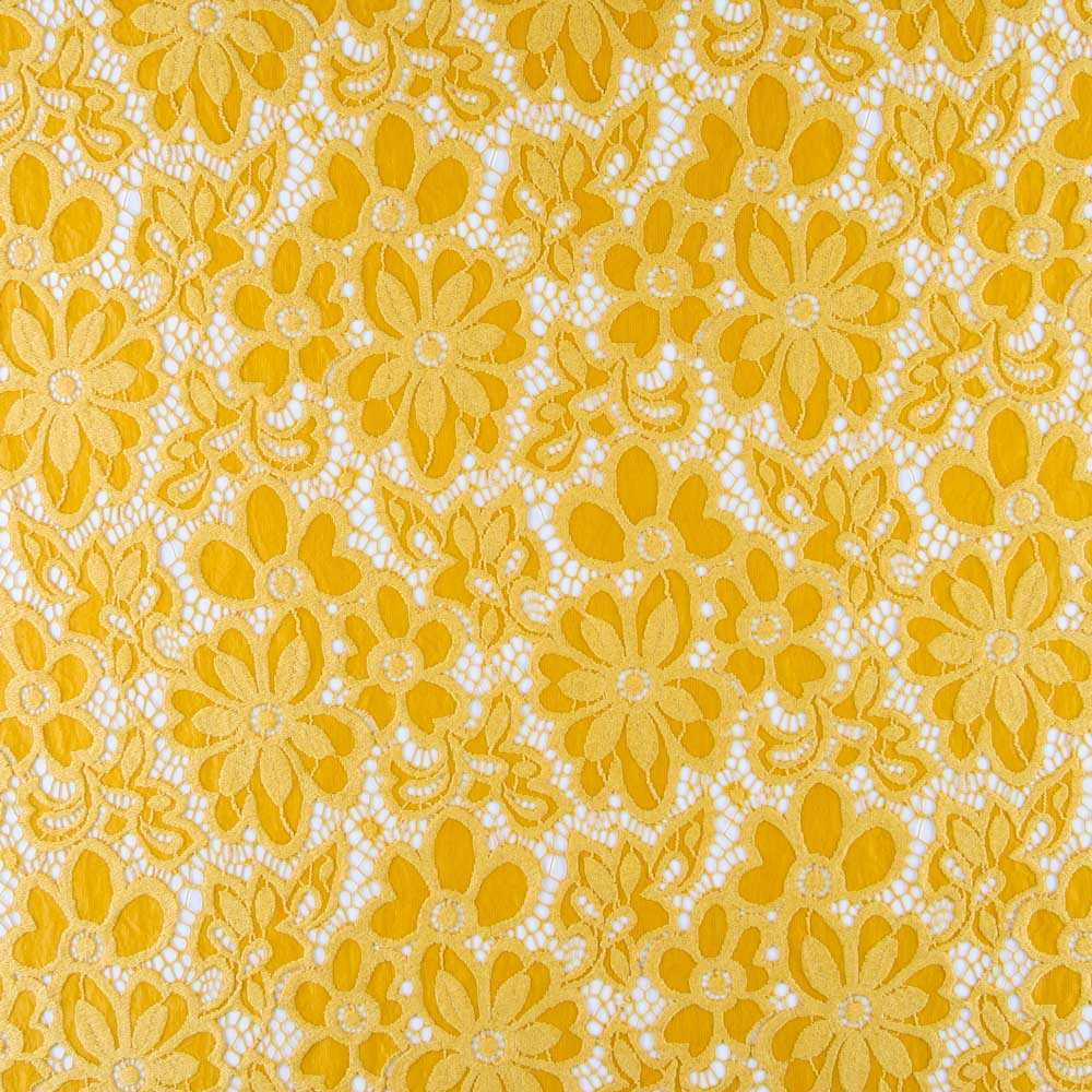 Renda Elástica Margaridas Amarela - Ribes y Casals