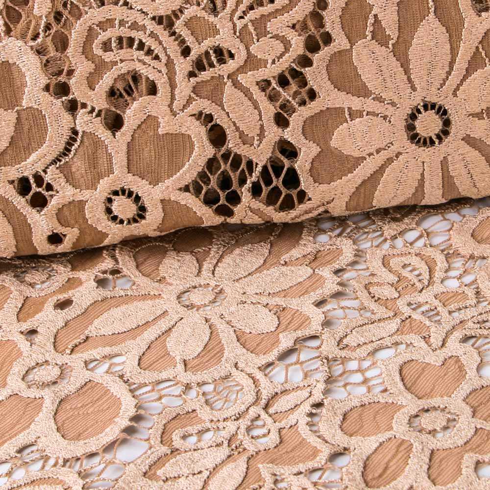 Renda Elástica Margaridas Bege - Ribes y Casals