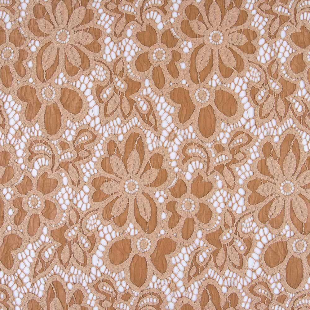 Renda Elástica Margaridas Bege - Ribes y Casals