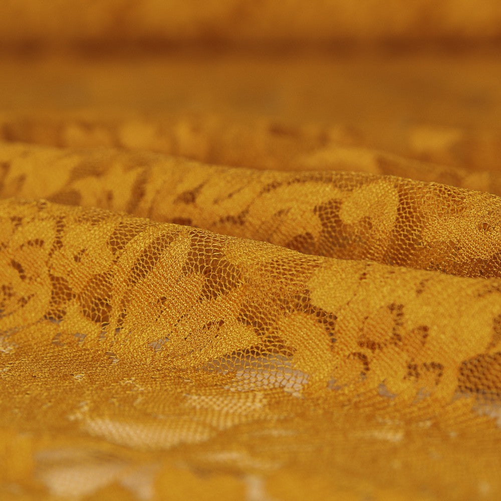 Renda com elástano Flores Amarelo - Ribes y Casals