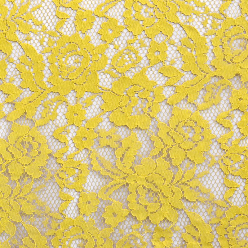 Renda Lace Flor Rebrodé Amarela - Ribes y Casals
