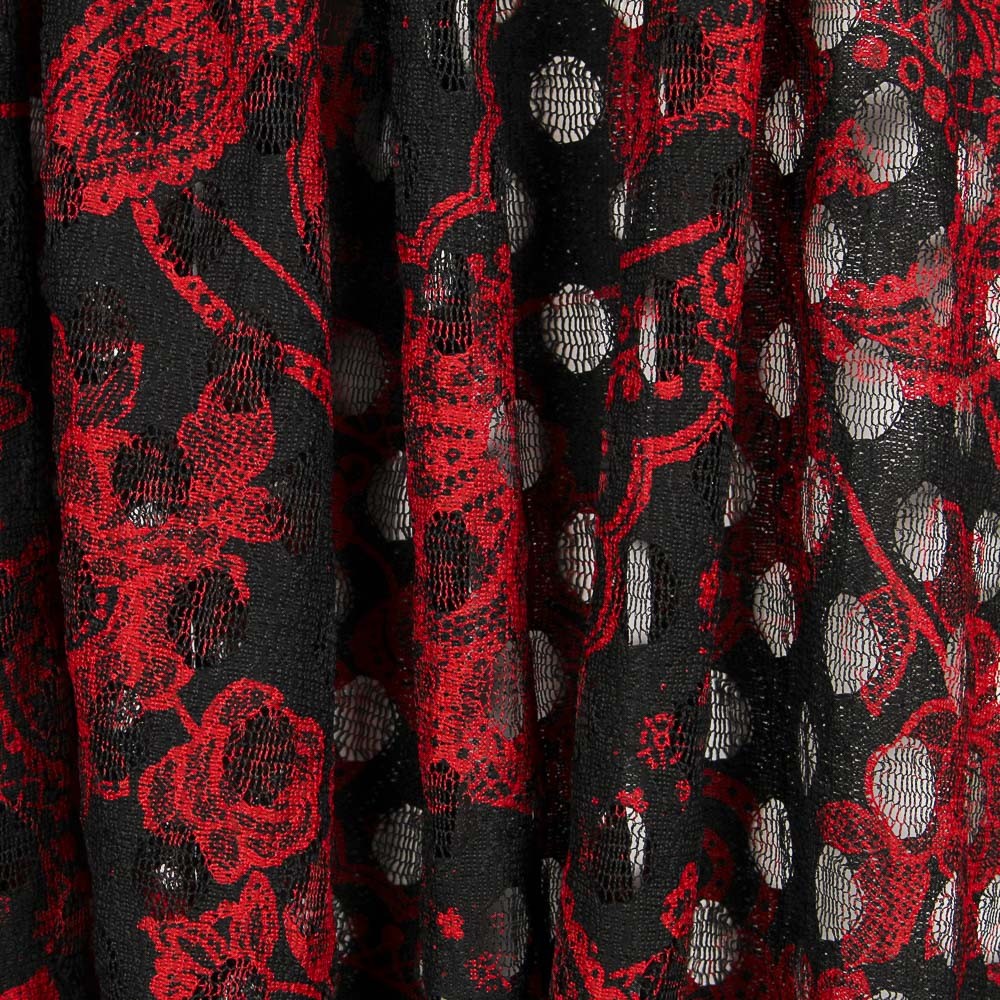 Renda Troquel Borgonha Estampado - Ribes y Casals