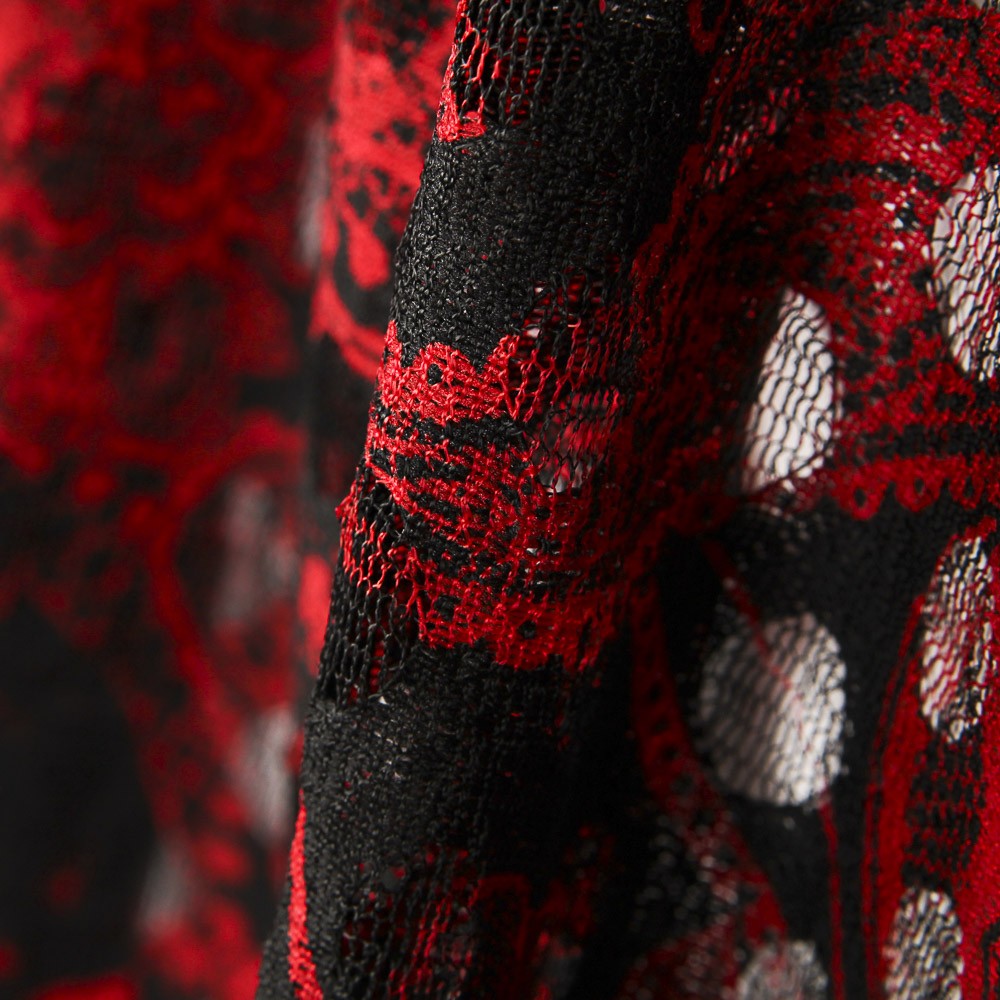 Renda Troquel Borgonha Estampado - Ribes y Casals