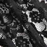 Renda com elástano Flores Preta - Ribes y Casals
