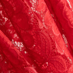 Retal Blonda Flores Spandex Roja 140x145 cm - Ribes y Casals
