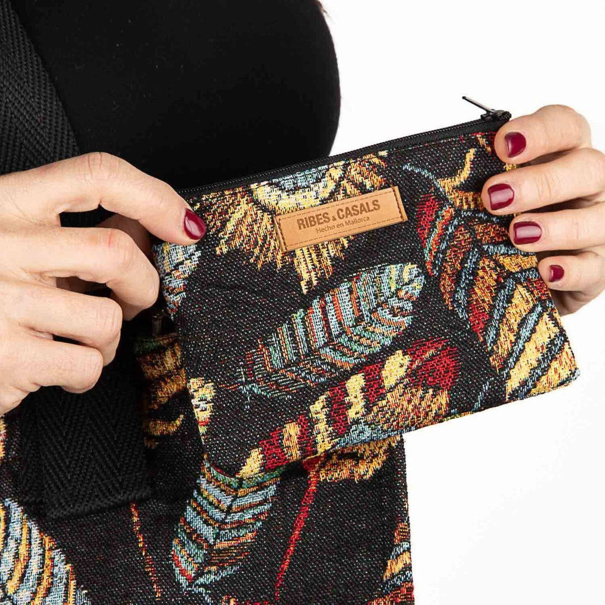 Sacola Plumas Preto - Ribes y Casals