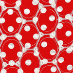 Bordado Bolas Fundo Vermelho - Ribes y Casals
