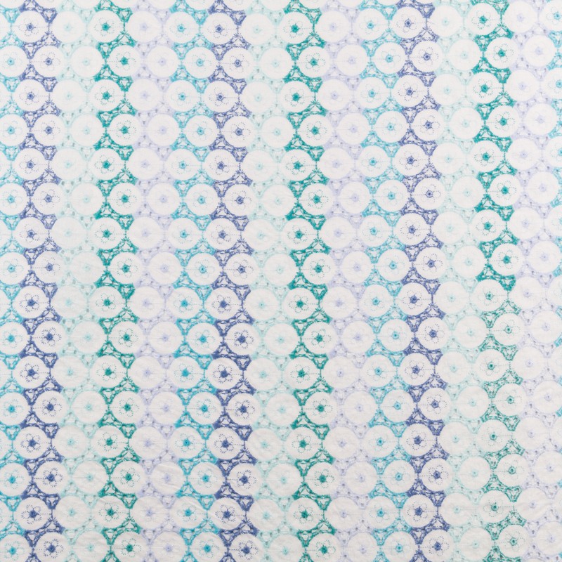 Bordado Suizo Flores Azules - Ribes y Casals