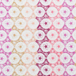 Retal Bordado Suizo Flores Fucsias 145x140cm - Ribes y Casals