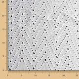 Bordado Suíço Chevron Branco - Ribes y Casals